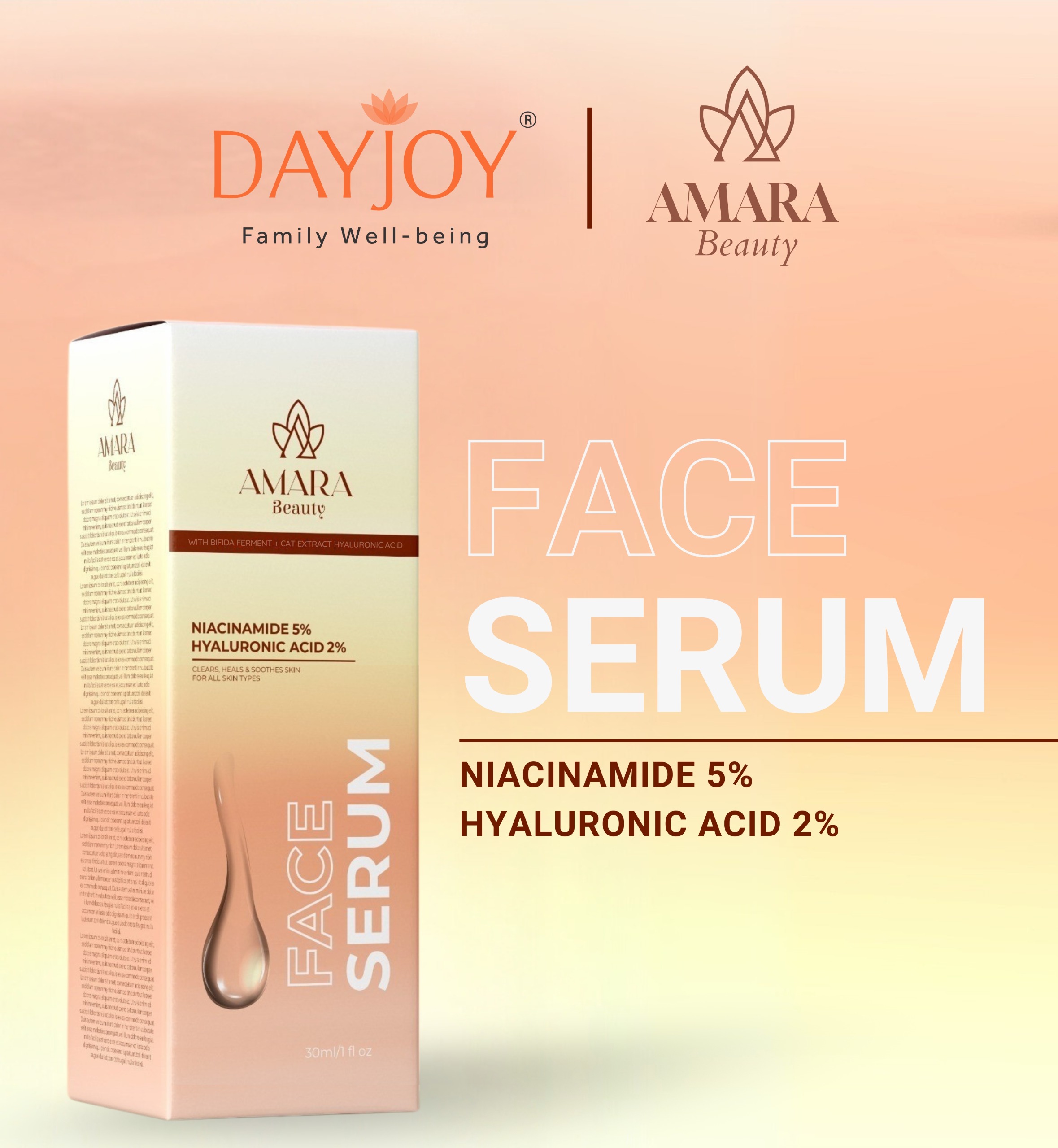 Face Serum with Niacinamide & Hyaluronic Acid