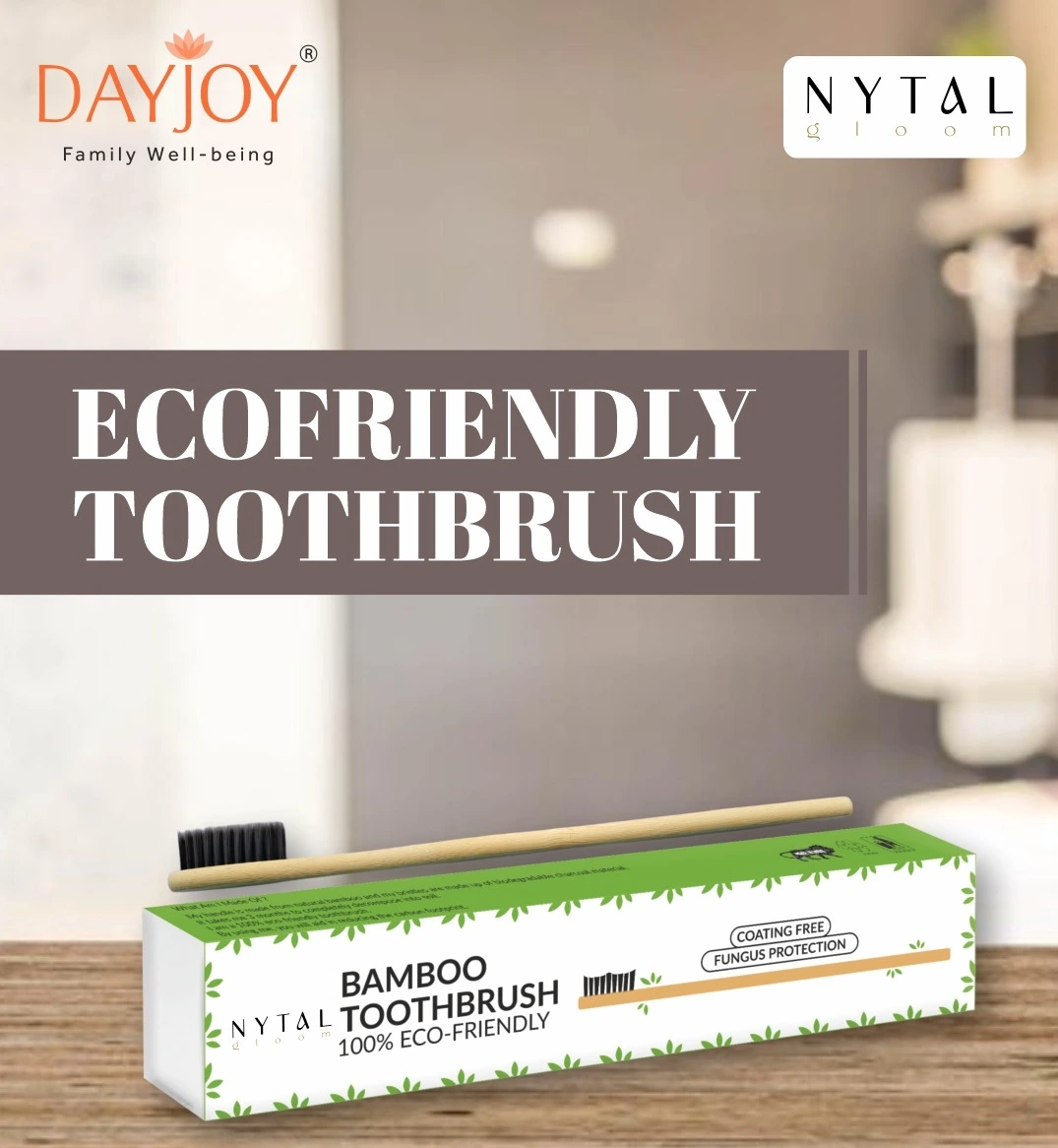 Bamboo Ecofriendly Toothbrush (Pack of 2)